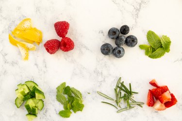 Fruit and Herb Infused Cocktail Ice Cubes