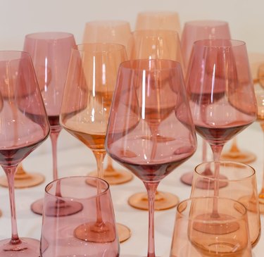 red and orange wine glasses