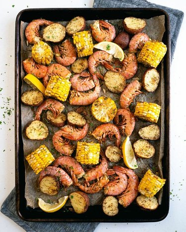 A Couple Cooks Sheet Pan Shrimp Boil in Oven