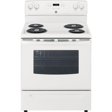 5.3 cu. ft. Self-Clean Kenmore stove with Electric Coil Range in White, $649.99