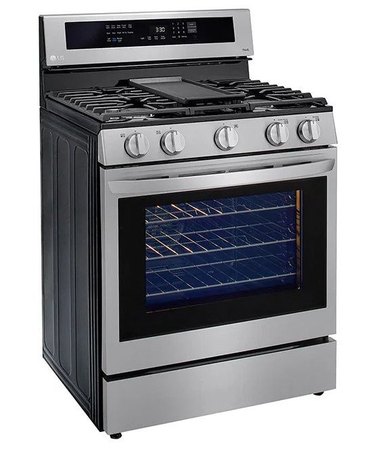 LG 5.8 cu ft. Smart Wi-Fi Enabled True Convection InstaView™ Gas Range with Air Fry, $1,999.99 eco-friendly stove oven