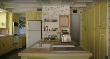 actress Bridget Fonda and composer Danny Elfman's guest house kitchen