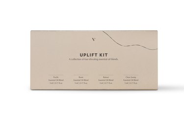 tan Uplift essential oils gift kit