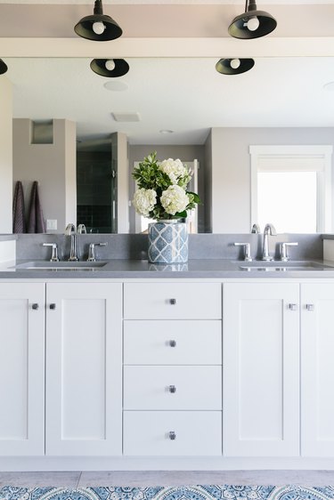 Bathroom designed by Interior Impressions with chrome faucet