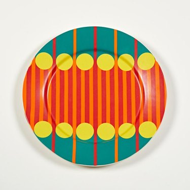 plate with colorful pattern