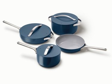 blue cookware set