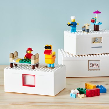 IKEA Bygglek 201-Piece Lego Brick Set on wood counter