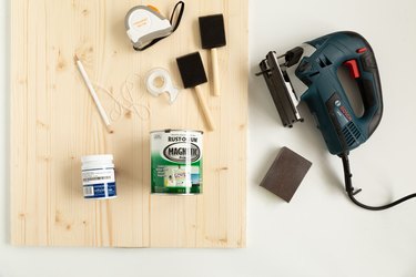 supplies for DIY Arched Mood Board