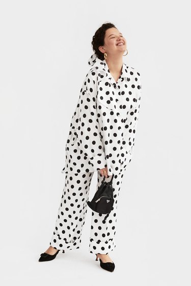 Sleeper “Sizeless” Pajama Set with Pants in Polka Dot