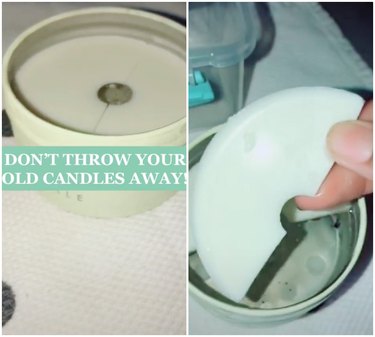 Can you relate? Don't throw away your old candles, clean out the wax a, pearled  candle