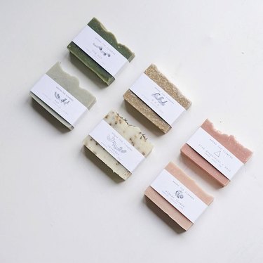 soap bars in various colors