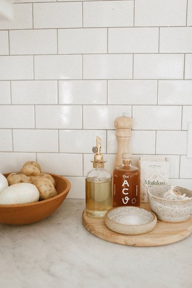 countertop detail in Sylvia Tribel's kitchen