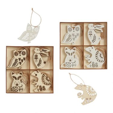 Wooden animal ornaments