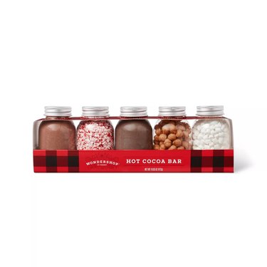 hot cocoa bar with various ingredients
