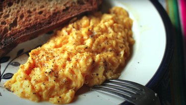 J. Kenji López-Alt scrambled eggs and toast on white plate
