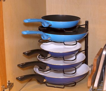pan and pot lid organizer rack