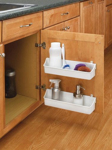 Simplehouseware 2 Tier Organizer Tray Pull-Out Sliding Drawer/Under-Sink  Brown