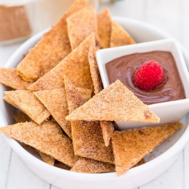 Cook With Manali Cinnamon Sugar Tortilla Chips with Nutella Dip