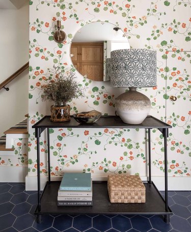 Bohemian Hallway floral wallpaper