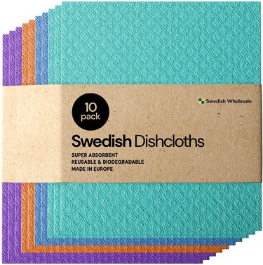 Swedish Wholesale Store 10-Pack Swedish Dishcloths on Amazon