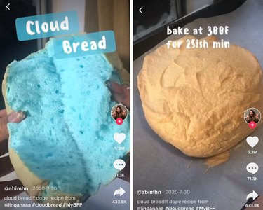 photo of fluffy blue cloud bread