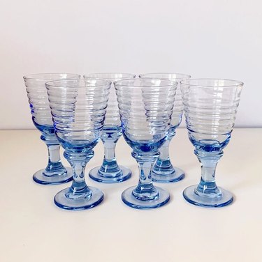 blue ripple glasses