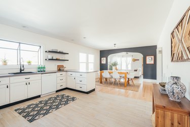 Wide open kitchen with vinyl kitchen flooring
