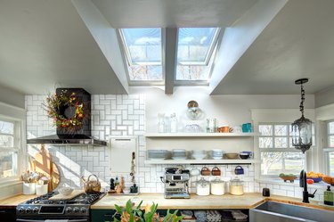 kitchen with skylights