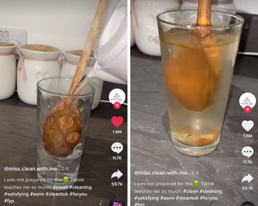 wooden spoon cleaning hack from tiktok