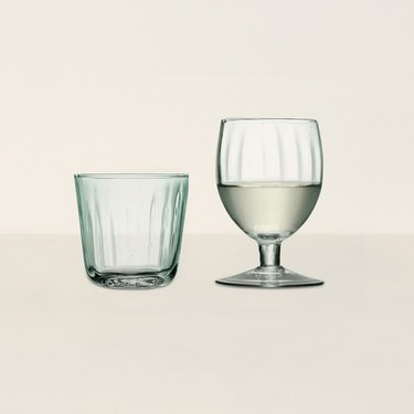 tumbler and wine glass