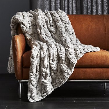 CB2 Chunky Cable Knit Throw