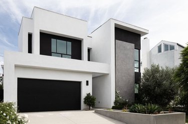 contemporary house garage