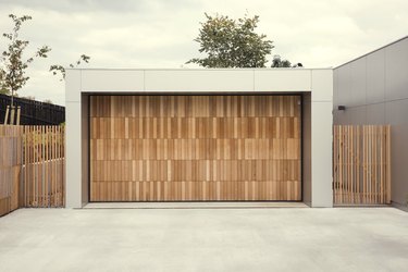 cedar modern garage doors