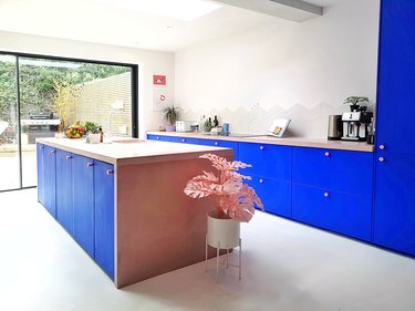 cobalt blue contemporary colors in kitchen