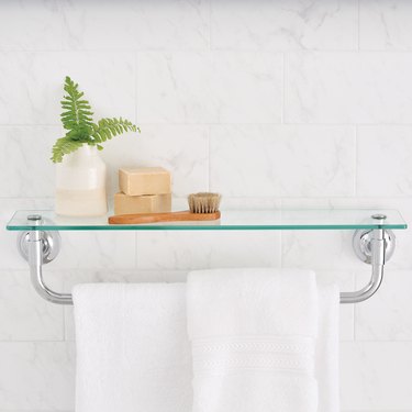 Better Homes & Gardens Chandler Towel Bar With Glass Shelf