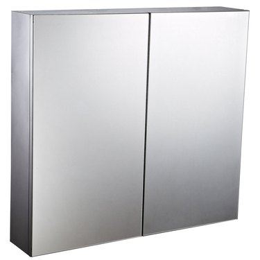 HomCom Stainless Steel Wall Mirror Double Door Medicine Cabinet