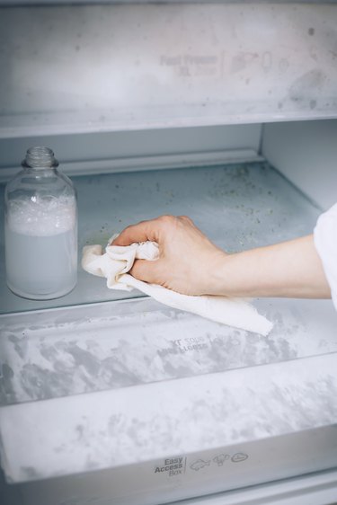 cleaning inside freezer