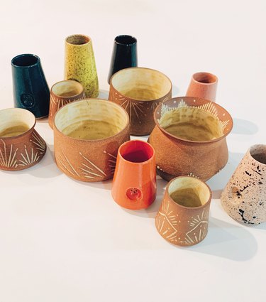 ceramic pieces in various colors