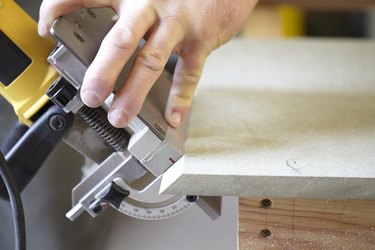 Carpenter Using A Biscuit Joiner