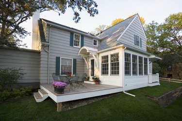 Deck and addition on house