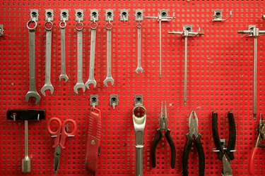 Well-organized hand tools.