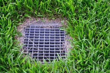 Grass field drainage