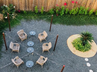 Private Patio Setup in the Backyard