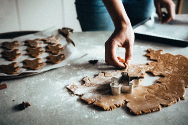 Christmas baking, gingerbread man