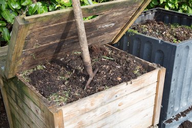 View from the top of an open family compost