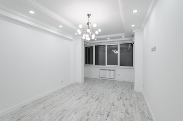 modern white empty room with window