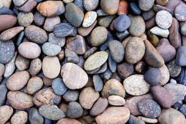 Rocks Smooth River Stones for Decoration and Landscaping Stock