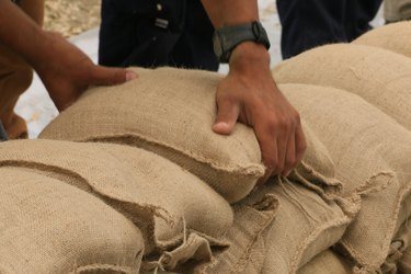 Sandbagging a Wall for Flood Protection