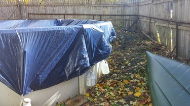 Above Ground Swimming Pool Closed, Covered, Winterized, Canoe, Fenced Backyard