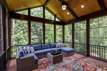 Newly furnished porch enclosure.